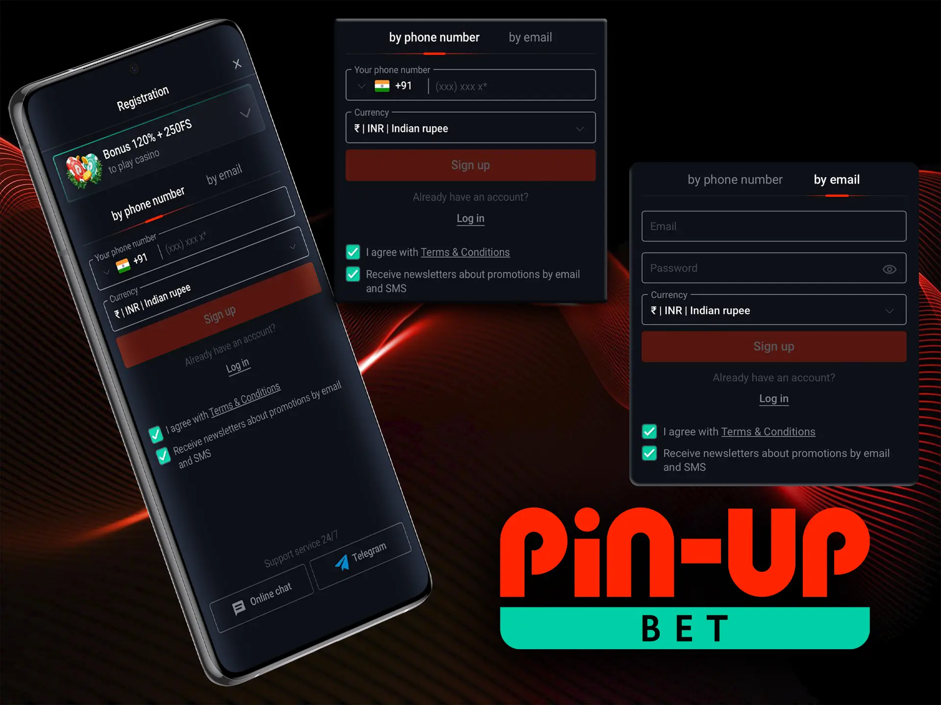 Register for Pin Up Mobile App Account.