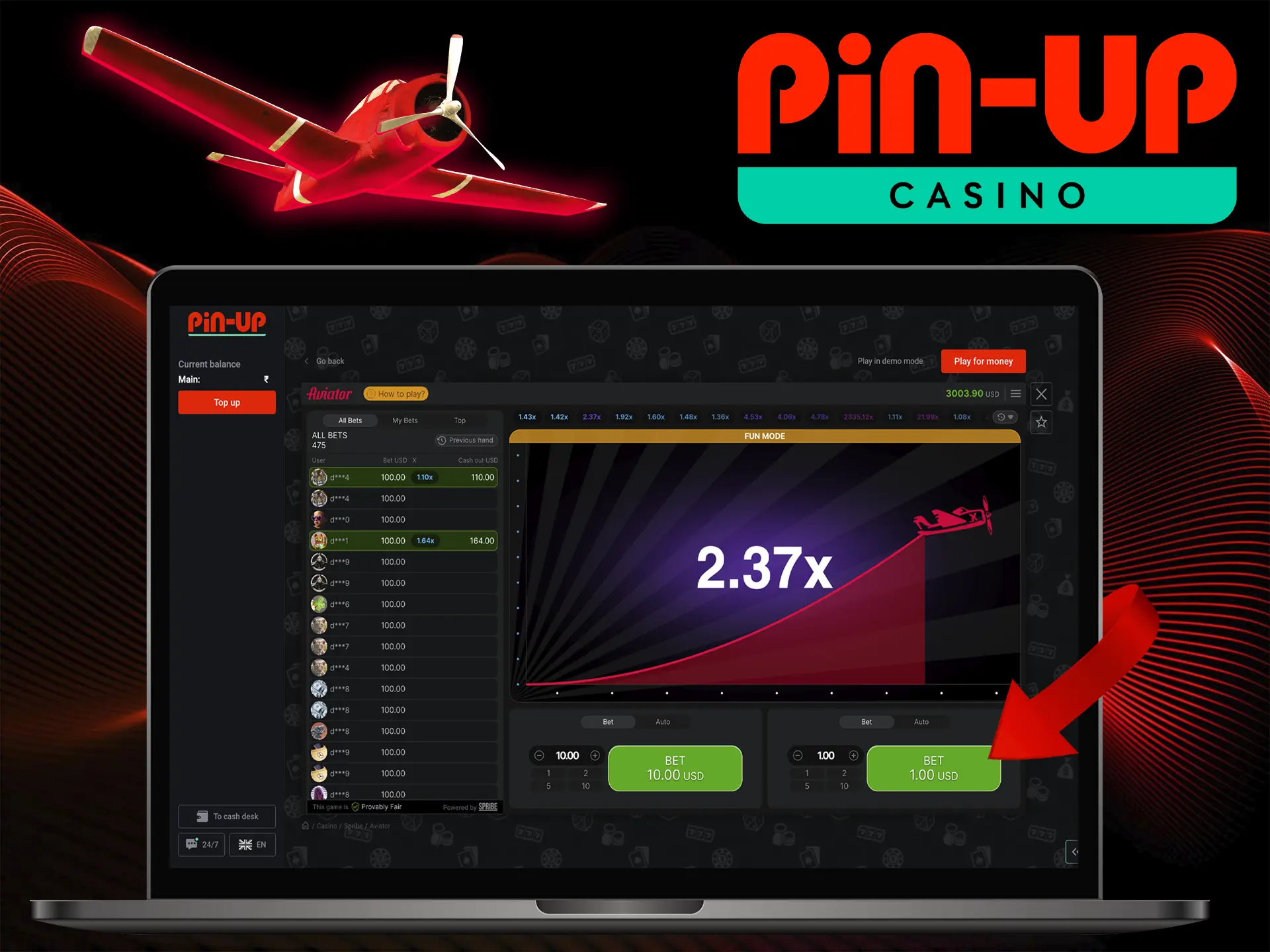 Start Playing Aviator at Pin Up India in Minutes
