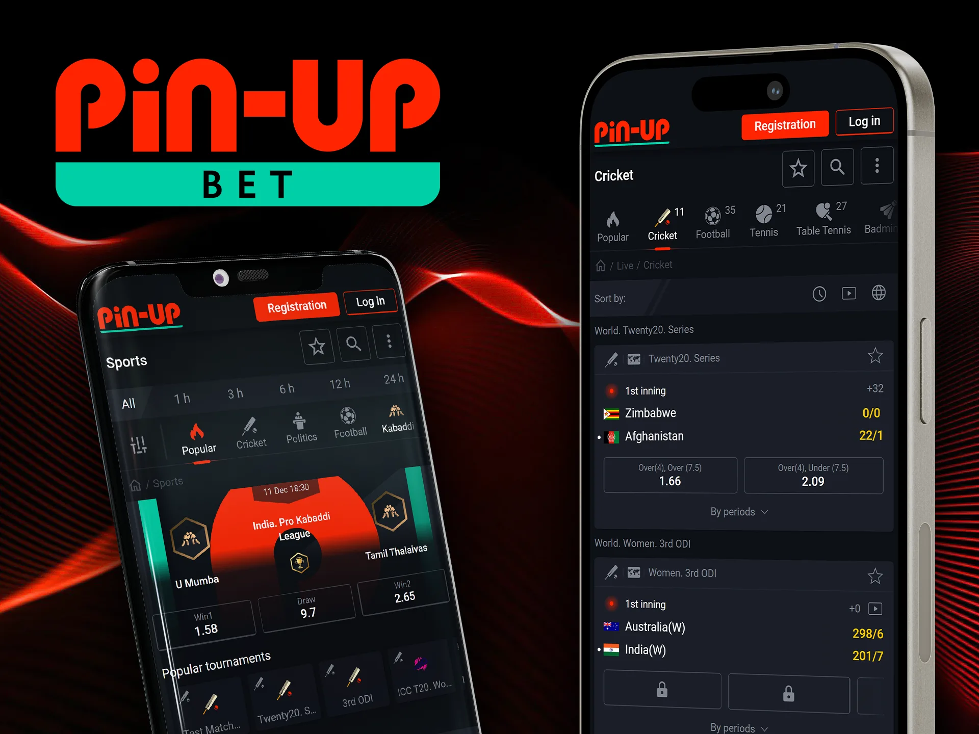 Navigate betting sections in the Pin Up app
